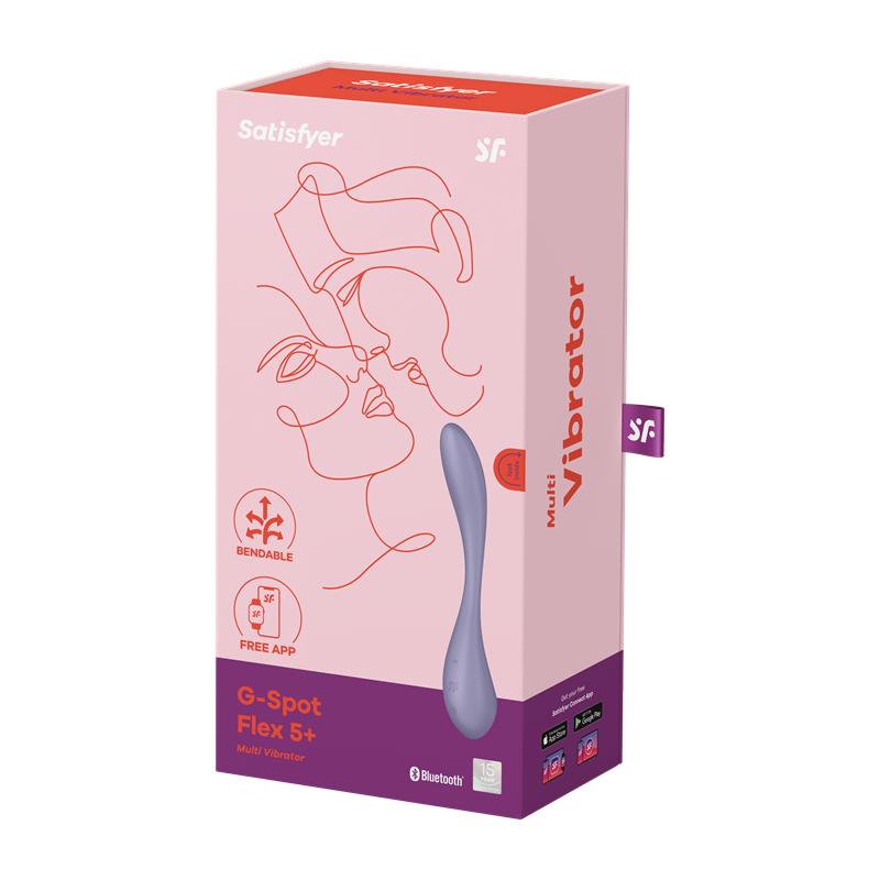G-Spot Flex 5 Multi Vibrator with Satisfyer Connect App - Lilac