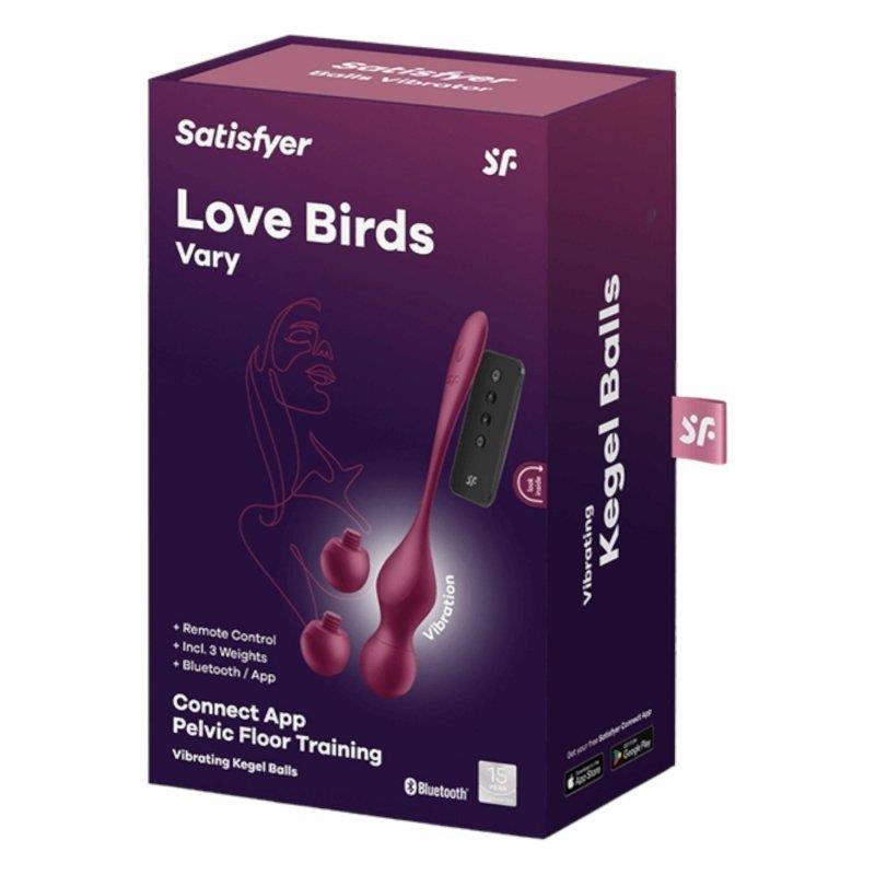 1. Satisfyer Love Birds Vary Connect App - Wine Red