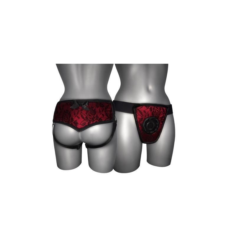 Strap-On Deluxe Rosso o Nero S-XL— Harness Regolabile per Gioco di Coppia