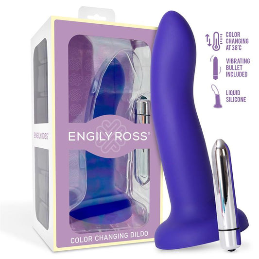 Dildo Vibrante Cangiante (17 cm)  Blue a Viola