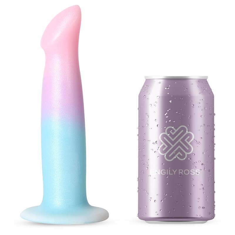 Dildo Vibrante con Ventosa (17 cm) Gradiente di Colore