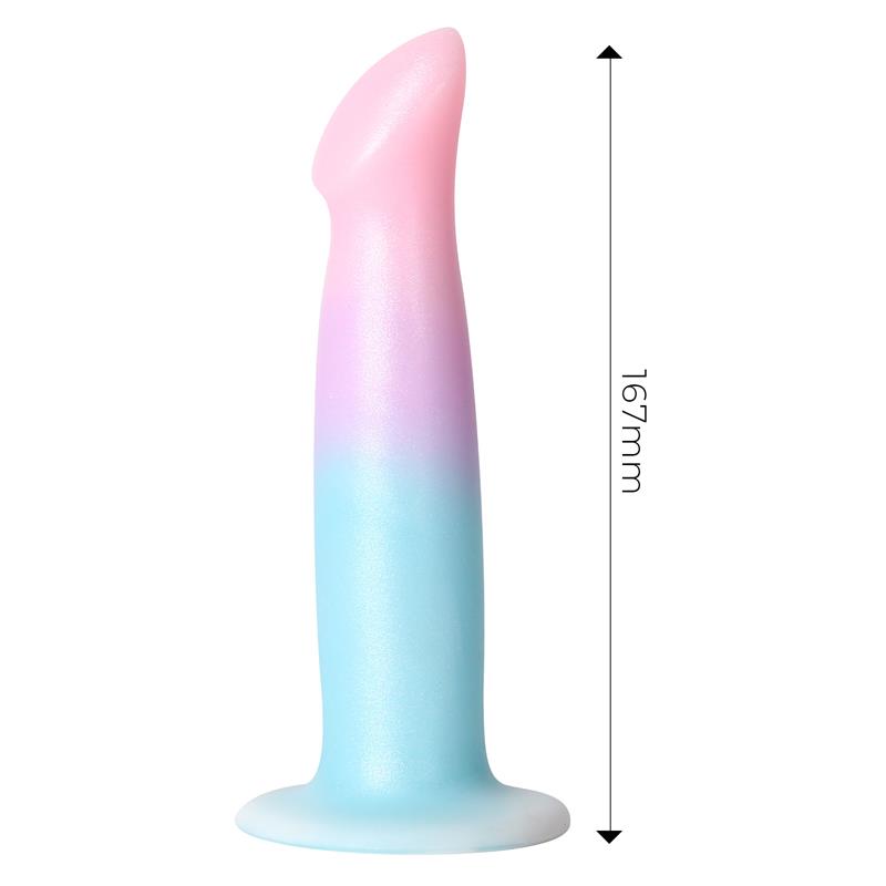 Dildo Vibrante con Ventosa (17 cm) Gradiente di Colore