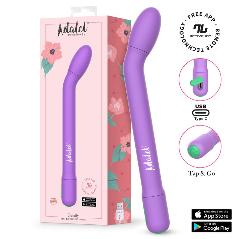 Gently Vibratore Punto G con App — Rosa, Viola, Lavanda