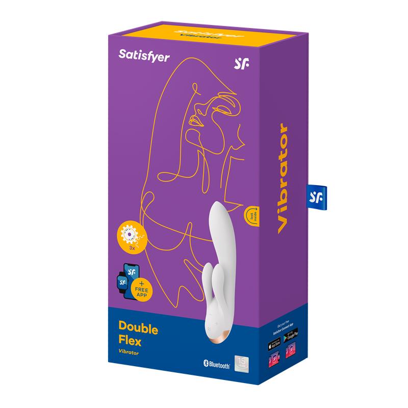 Satisfyer Double Flex — Rabbit Vibratore Flessibile con App