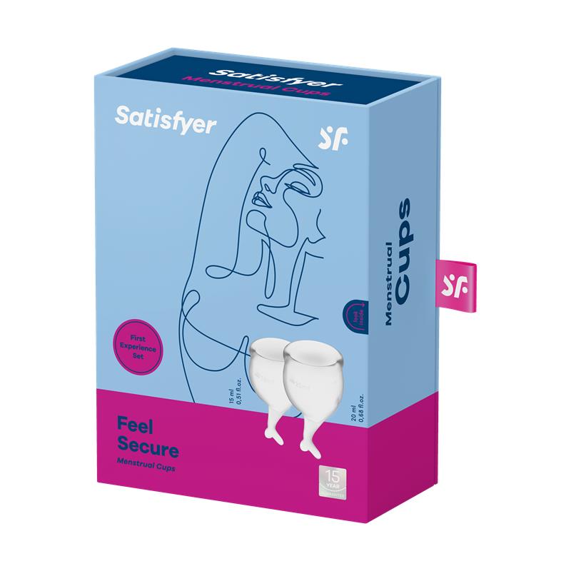 Feel Secure Menstrual Cup - Transparent (Set di 2)
