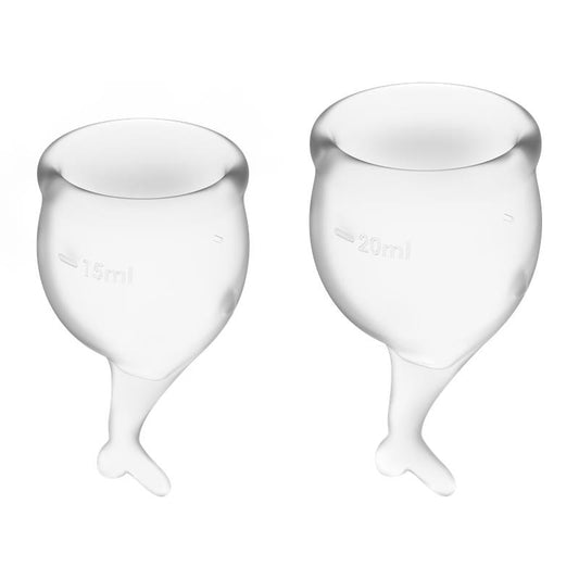 Feel Secure Menstrual Cup - Transparent (Set di 2)